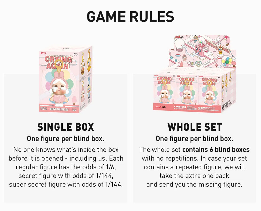 CRYBABY Crying Again Series-Vinyl Face Plush Blind Box