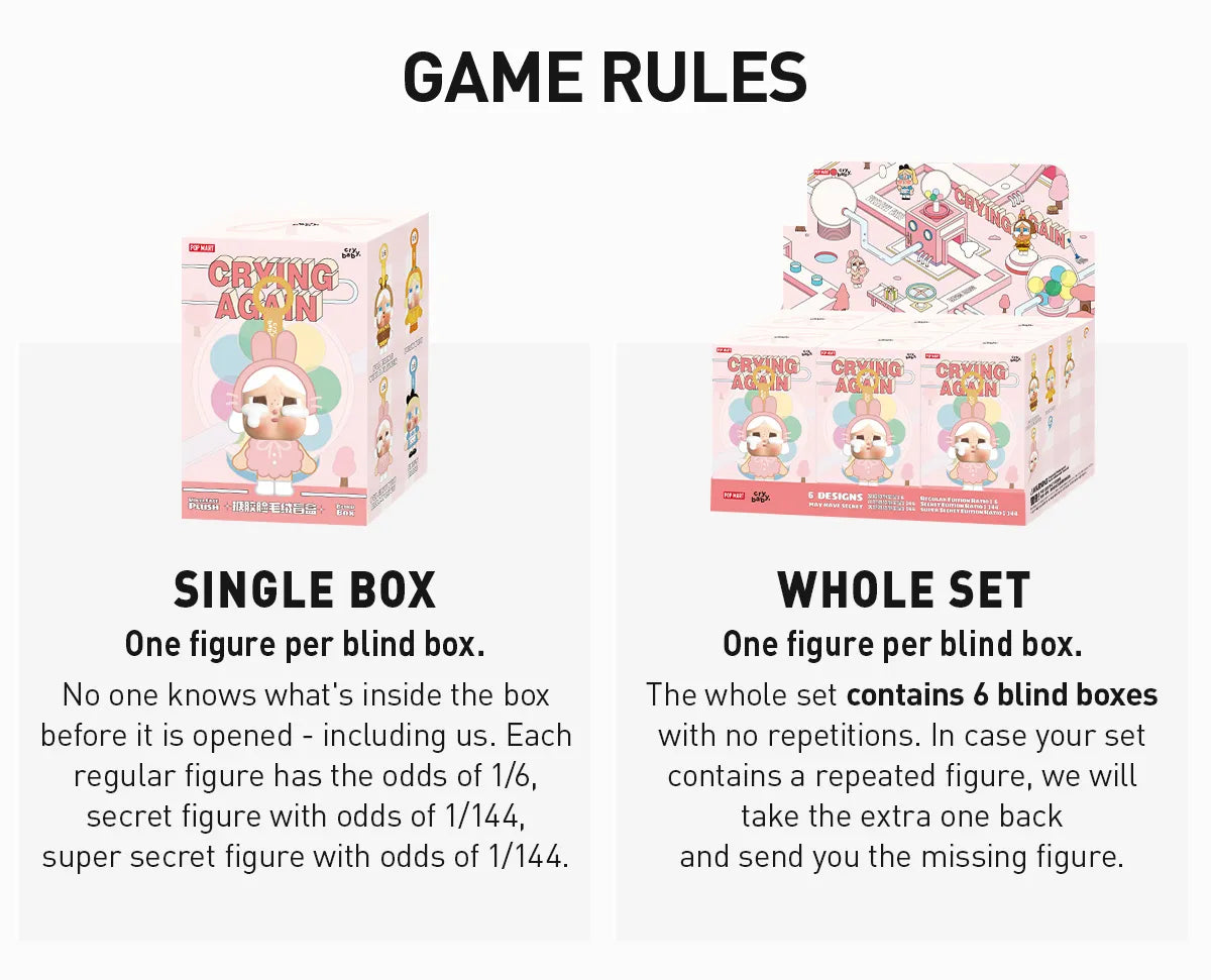 CRYBABY Crying Again Series-Vinyl Face Plush Blind Box